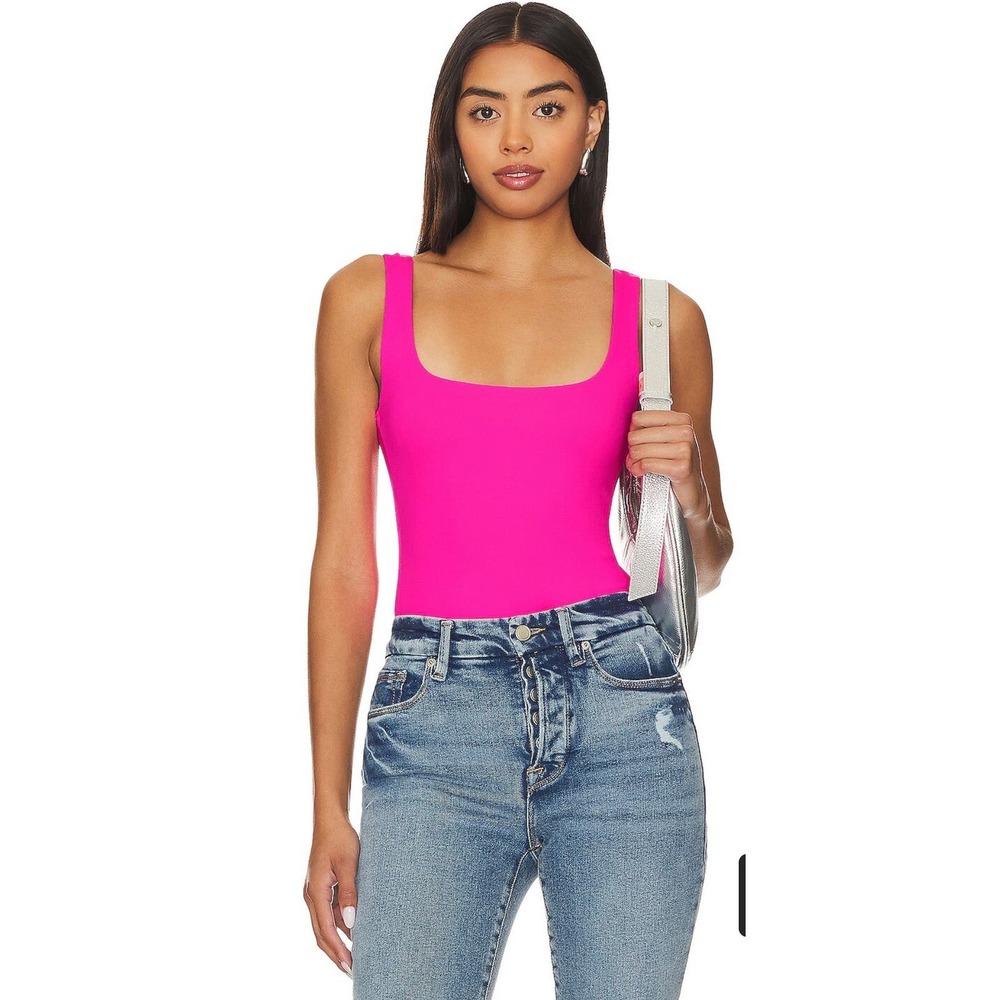 Good American Fitted Pink Bodysuit